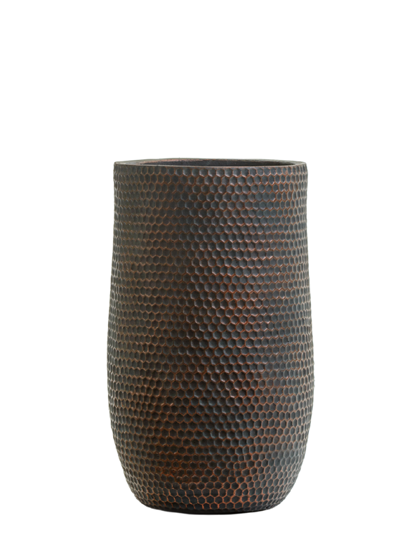 Кашпо TREEZ ERGO Orien Metal Высокая чаша Окись с медной патиной в-55 см, д-34 см 41.1021-0049-GCP-55