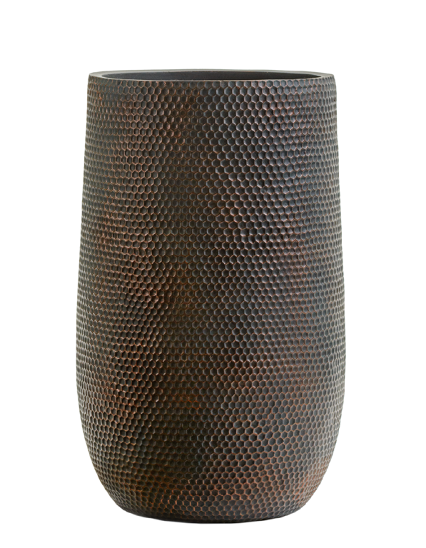 Кашпо TREEZ ERGO Orien Metal Высокая чаша Окись с медной патиной в-75 см, д-47 см 41.1021-0049-GCP-75