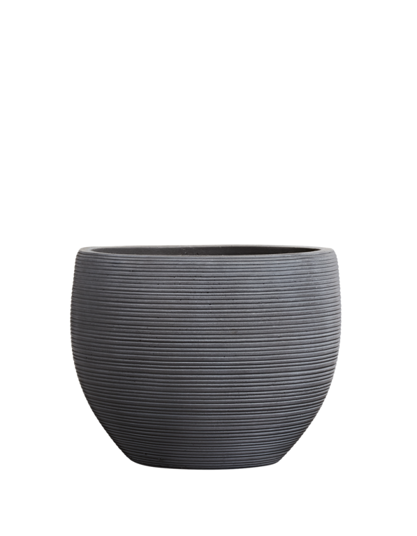Кашпо TREEZ ERGO TreeLine Сферическая чаша Дымчато-серый бетон в-29, д-36 см 41.1023-0055-GR-36