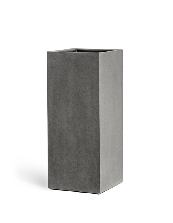 Кашпо TREEZ Effectory Beton Высокий куб Тёмно-серый бетон в-60 см, 31х31 см 1/1 41.3317-02-010-GR-60