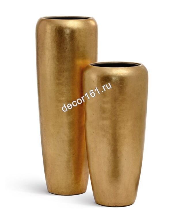 Кашпо TREEZ Effectory Metal Дизайн-конус Сусальное золото д-34 см, в-75 см 1/1 41.33-04-23-093-GLD-075
