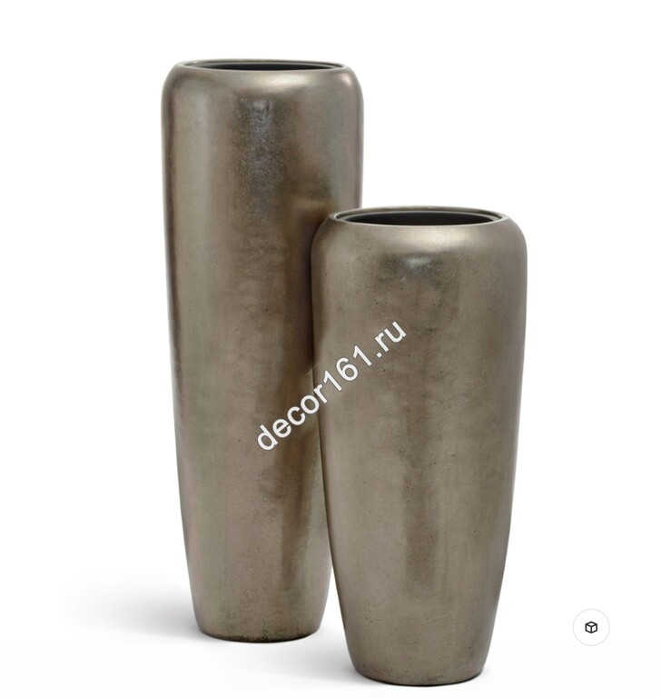 Кашпо TREEZ Effectory Metal Дизайн-конус Белое золото д-34 см, в-97 см 1/1 41.33-04-23-093-SLB-097